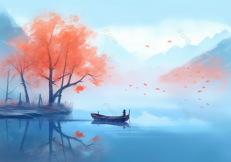 手绘中国风小清新水彩风格山水风景插画,插画/手绘图,插画/手绘图库,插画/手绘图下载,插画/手绘